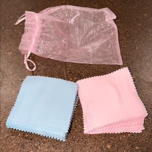 Pink and Blue Jewelry Cleaning Cloths